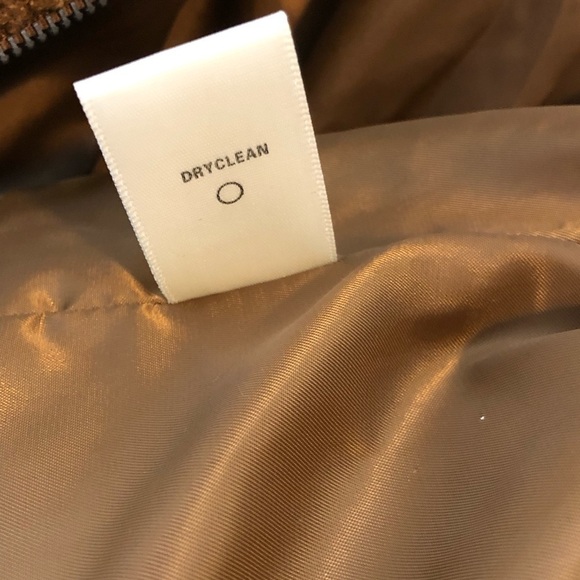 MAX STUDIO Faux Fur Cozy Asymmetrical Moto Zipper Jacket in Cognac size M - Picture 8 of 13